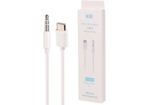 كيبل صوت Kin KY204 من Type-C إلى AUX بطول 1 متر - Thumbnail 3