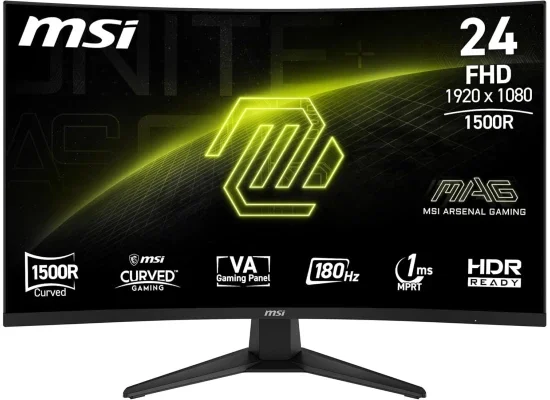 MSI MAG 244C 24-Inch Curved FHD Gaming Monitor, 180Hz, 1ms, VA, FreeSync, Black - Image 7