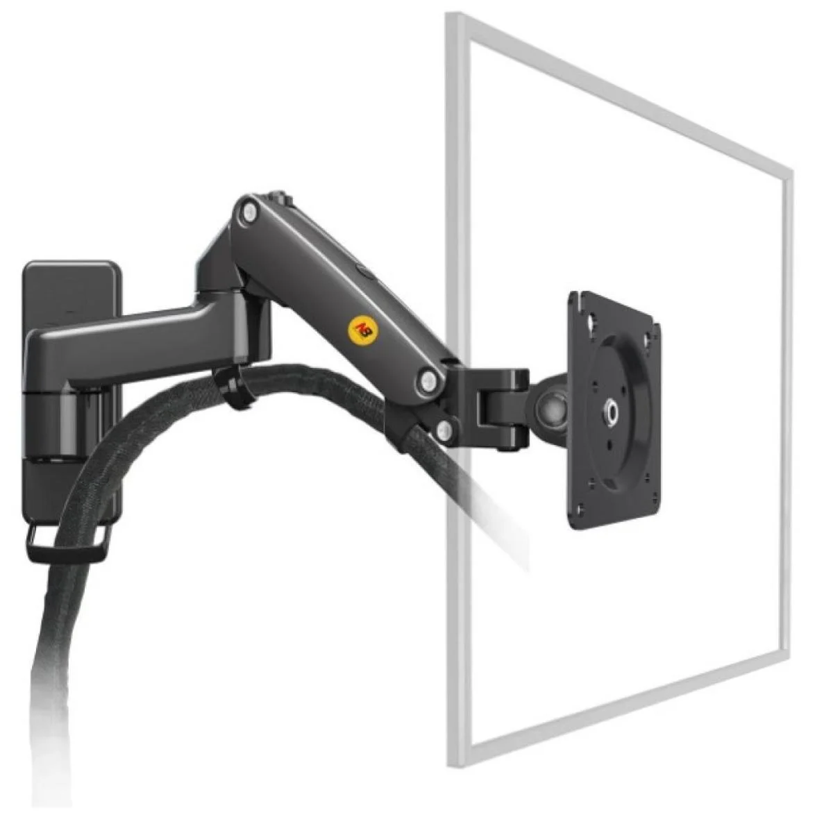 North Bayou NB F150 Ergonomic Wall Mount Single Monitor Arm for 17-35 Inch Displays, 3-12kg