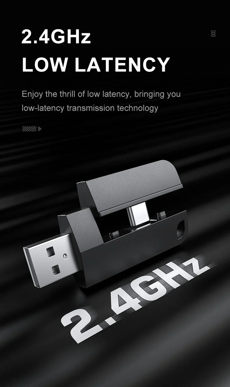 ONIKUMA GT802 Triple-Mode Wireless Gaming Headset with RGB Light, 60-Hour Battery - Black - Image 15