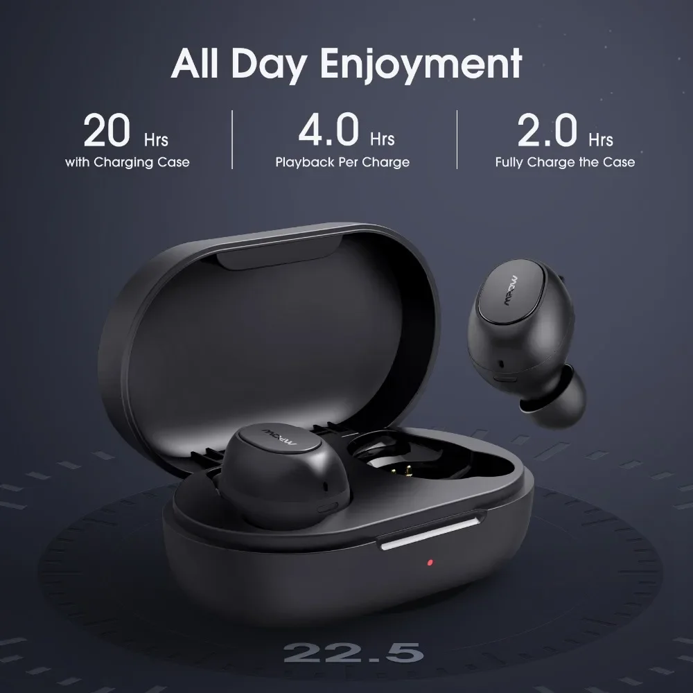 Mpow MDots True Wireless In-Ear Earbuds Bluetooth 5.0 IPX6 20-Hour Playtime - Thumbnail 10