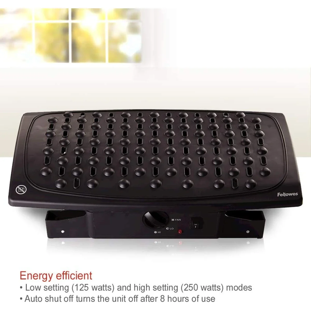 مسند قدم Fellowes Professional Series Climate Control بثلاثة إعدادات حرارة وإيقاف تلقائي، 41.5 × 27 سم - Image 6