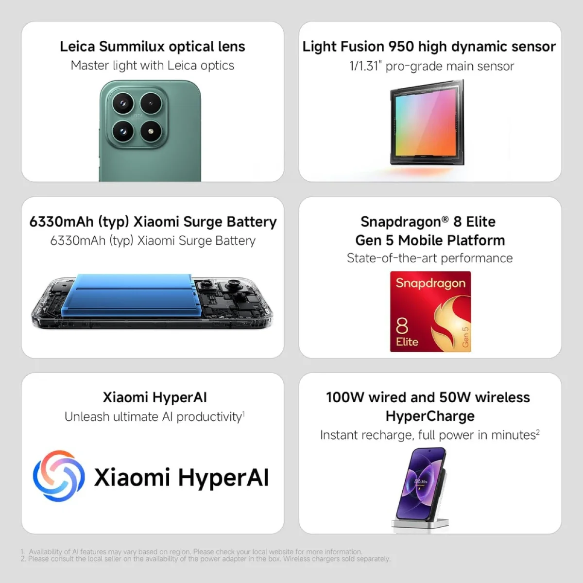 Xiaomi 17 5G 6.3-Inch 120Hz CrystalRes OLED Smartphone, 12GB RAM, 512GB, Black - Thumbnail 4