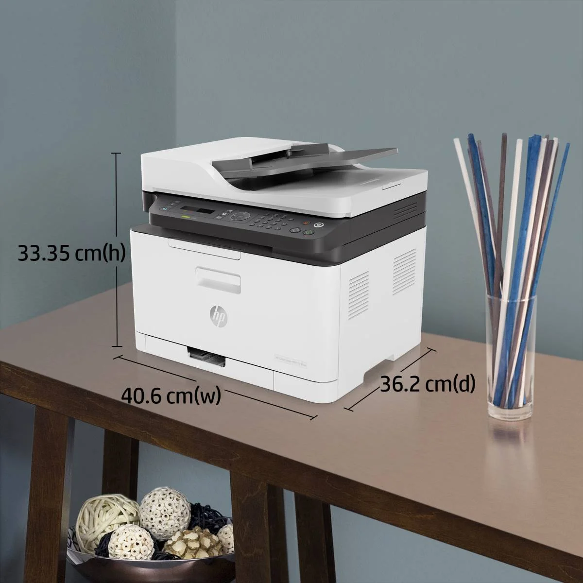 طابعة HP Color Laser MFP 179fnw ملونة مع واي فاي ودقة 600 × 600 DPI، سرعة 18 صفحة أسود و4 صفحات ملون بالدقيقة، كفالة سنة - Thumbnail 4