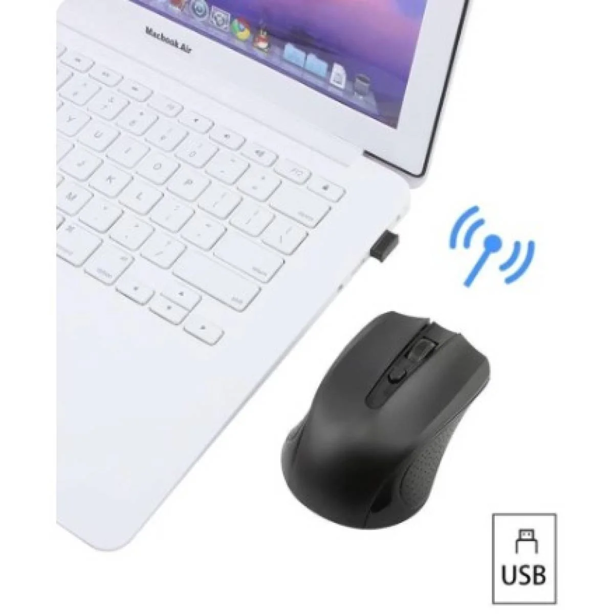 ماوس لاسلكي Arrow بإعدادات DPI قابلة للتخصيص حتى 1600 - أسود - Image 3