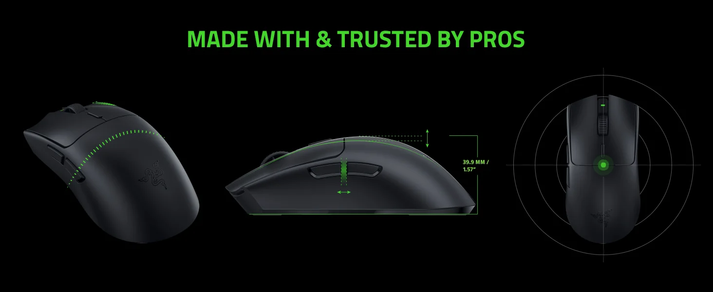 Razer Viper V3 HyperSpeed Wireless Esports Mouse, 82g, 30K DPI - Thumbnail 17