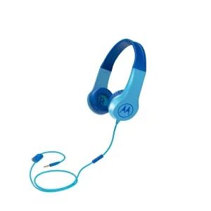 Motorola Squads 200 Kids Wired Headphones with 85 dB Safe Volume Limit, 3.5mm Aux, Blue - Thumbnail 13