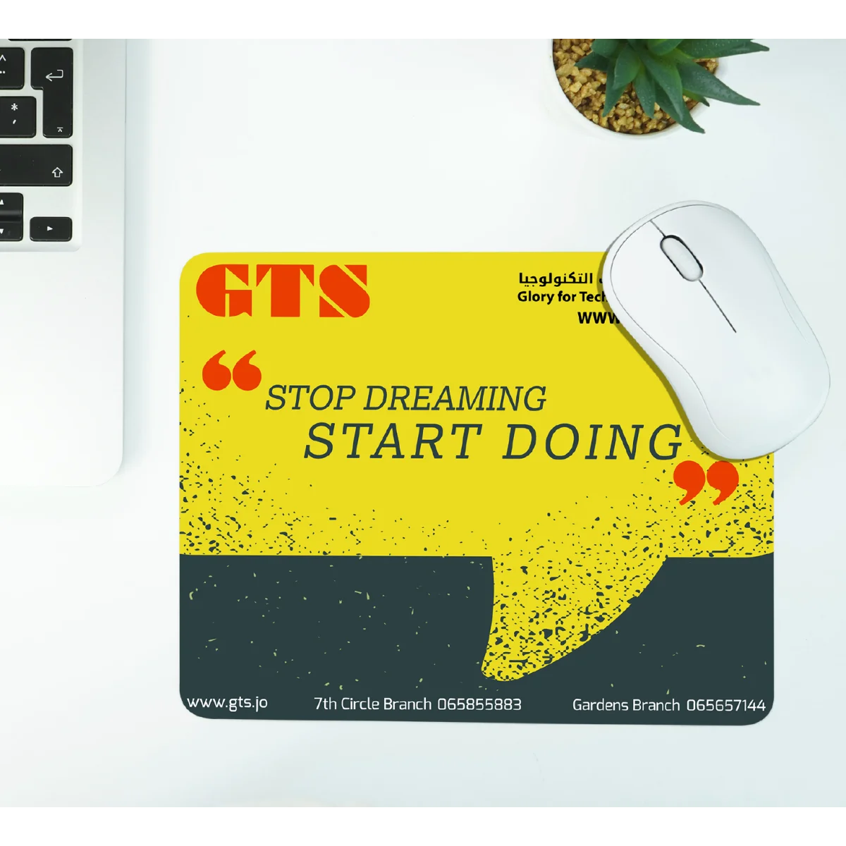 ماوس باد GTS مطاطي مانع للانزلاق 21 × 26 سم للكمبيوتر واللابتوب