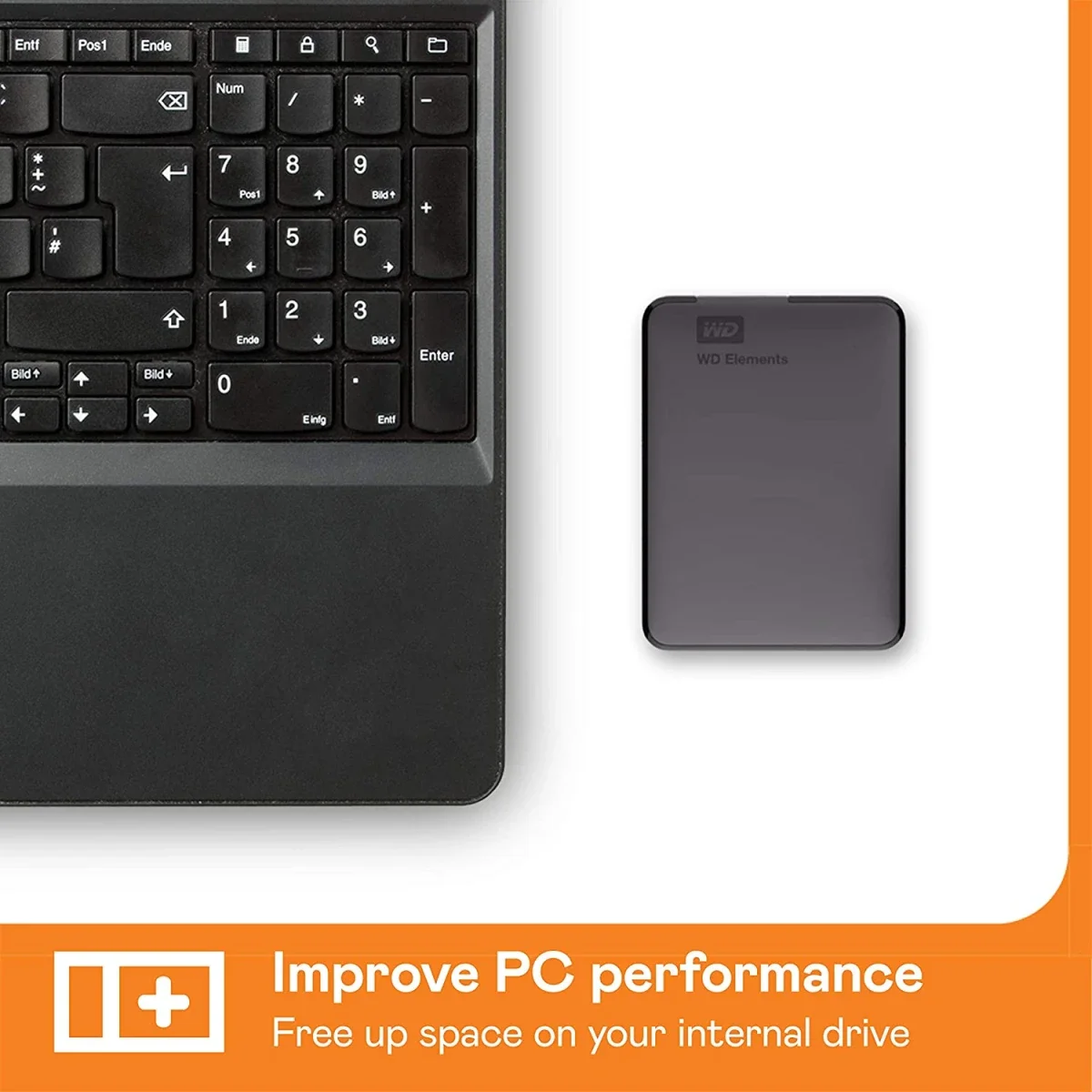 Western Digital Elements 1TB Portable External HDD USB 3.0 Black - Thumbnail 6