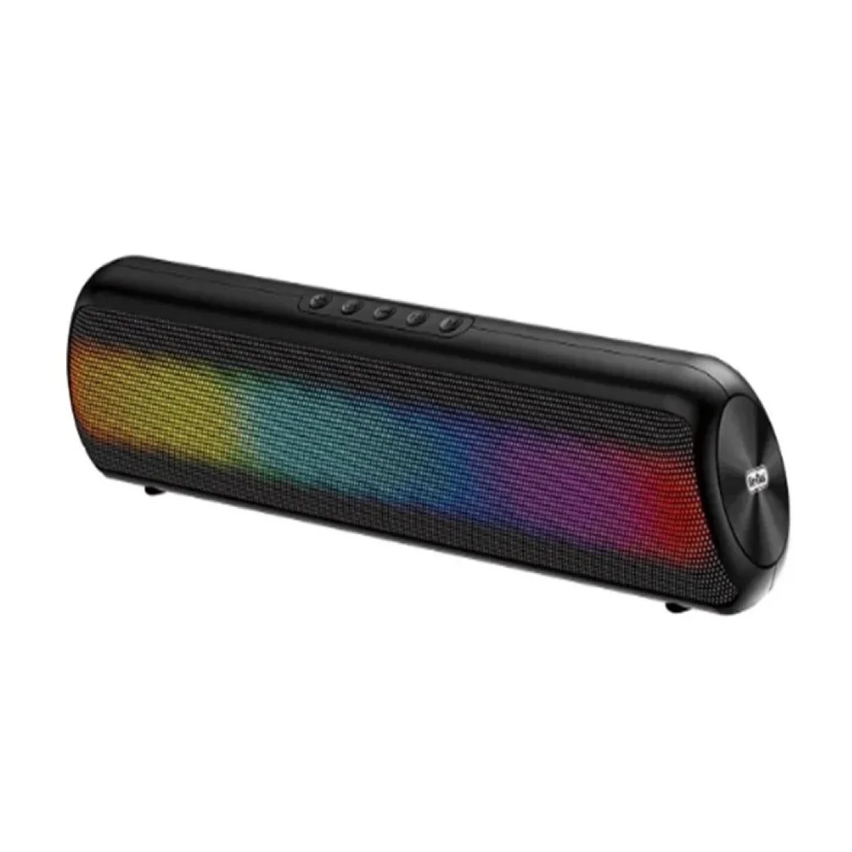 سماعة لاسلكية GO-DES GD-SP90 بإضاءة LED RGB وبلوتوث ودعم بطاقة TF ومدخل AUX 3.5 مم - أسود