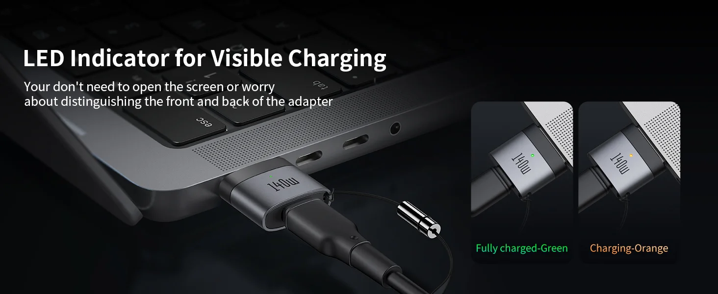 Mcdodo OT-6850 140W USB-C to MagSafe 3 Adapter with Lanyard for MacBook Pro/Air - Image 8