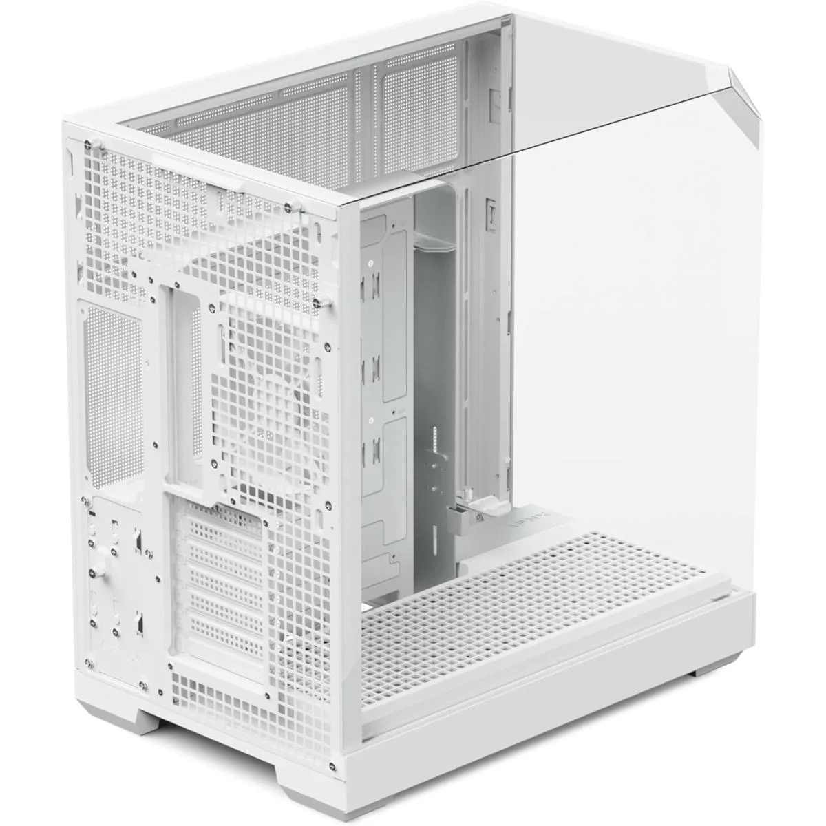 APNX V2 White ATX Mid-Tower Panoramic Tempered Glass Gaming Case with 4 x 140mm ARGB Fans - Thumbnail 3