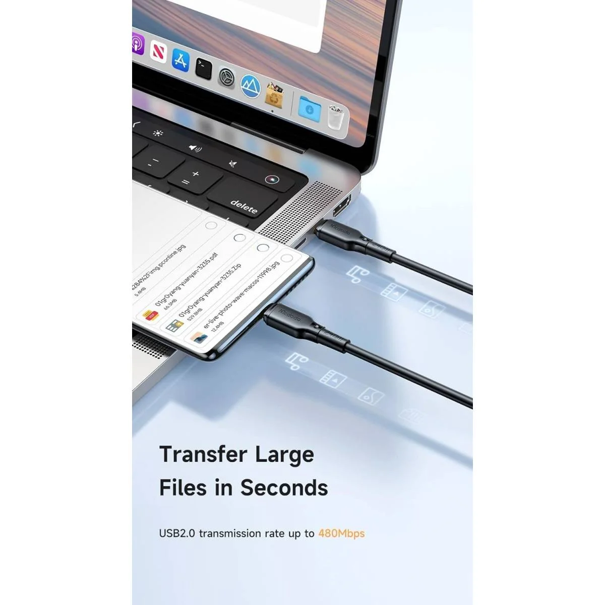 كيبل Mcdodo CA-5642 USB-C إلى USB-C للشحن ونقل البيانات 60W بطول 3 متر - Image 6