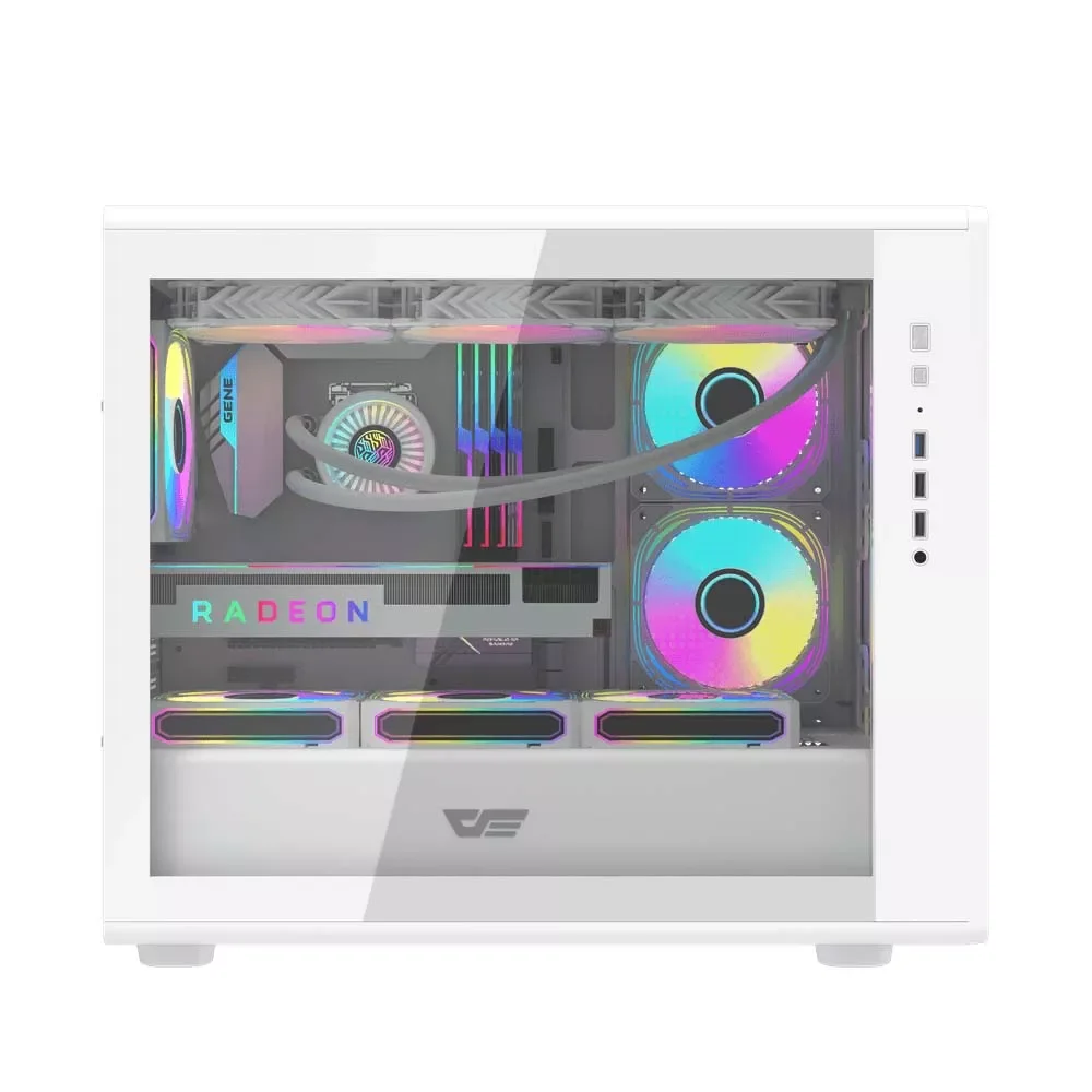 كيس كمبيوتر DarkFlash DB460M Micro-ATX أبيض بدون مراوح - Thumbnail 6