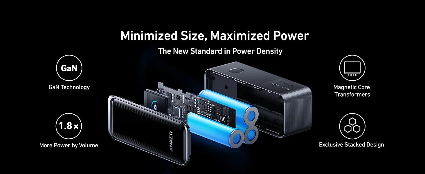 بطارية محمولة Anker Prime بسعة 9,600mAh وقدرة 65W مع قابس AC مدمج - Thumbnail 11