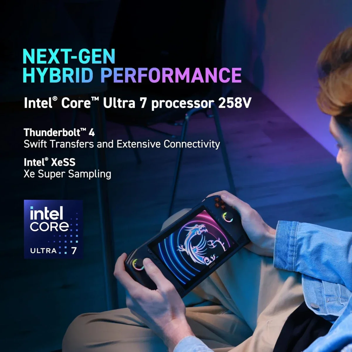 لابتوب ألعاب محمول MSI Claw 8 AI+ (2025) A2VM بشاشة لمس 8.0 إنش 120Hz لون Sandstorm - Image 4