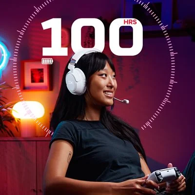 Hyper X Cloud Flight 2 Wireless Gaming Headset with RGB, 100-Hour Battery, 2.4GHz & Bluetooth - White - Thumbnail 14