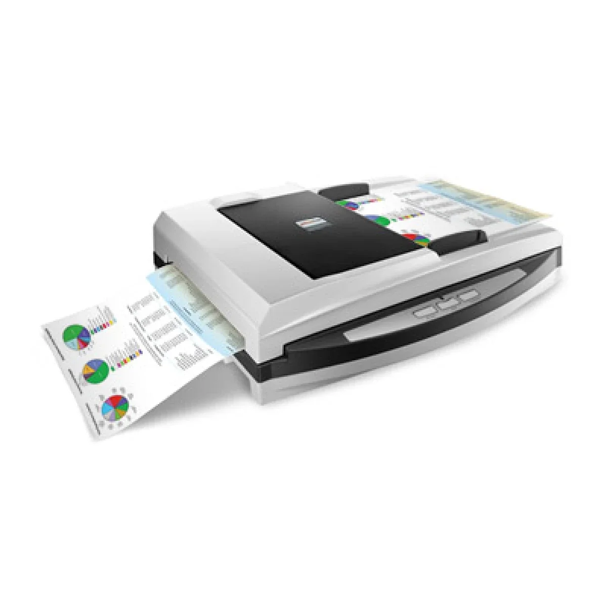 ماسح ضوئي Plustek SmartOffice PL4080 مسطح A4 مع مغذي مستندات تلقائي 50 ورقة ومسح مزدوج الوجه - Image 2