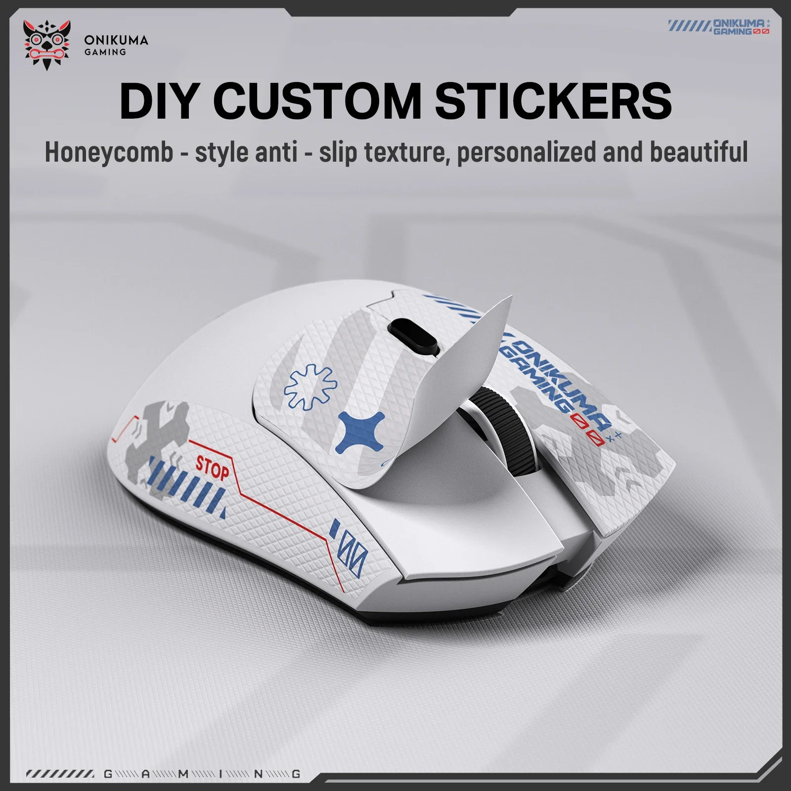 ONIKUMA DM01 Tri-Mode Wireless Gaming Mouse, 12800 DPI, White - Image 8