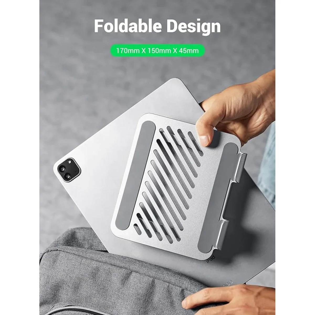Ugreen Adjustable Aluminum Tablet Stand Holder with Dual Rod Support - Thumbnail 5