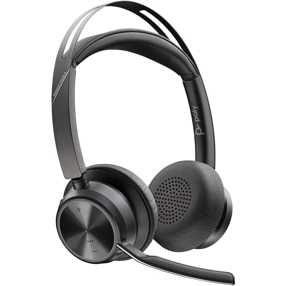 Poly Voyager Focus 2 Microsoft Teams Certified USB-C Bluetooth ANC Headset with Charging Stand - Thumbnail 5