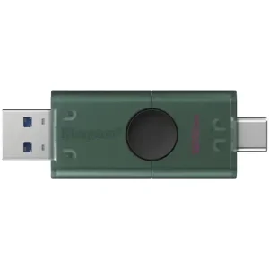 فلاش ميموري Kingston DataTraveler Duo DTDEG2/128GB سعة 128GB بمنافذ USB-A/C وأغطية منزلقة - Image 4