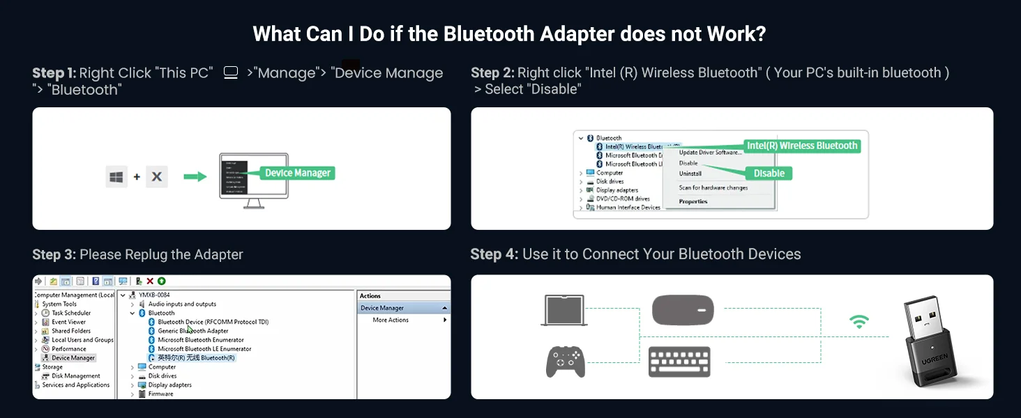 Ugreen 35995 USB Bluetooth 5.3 Adapter - Thumbnail 15