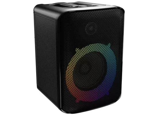 HiFuture Event 80W Portable Bluetooth Speaker with RGB Lights, Karaoke and Power Bank - Black - Thumbnail 7