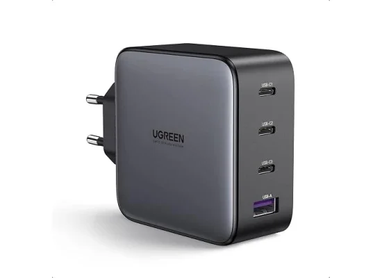 Ugreen CD226 100W GaN 4-Port Fast Wall Charger - Black - Image 2