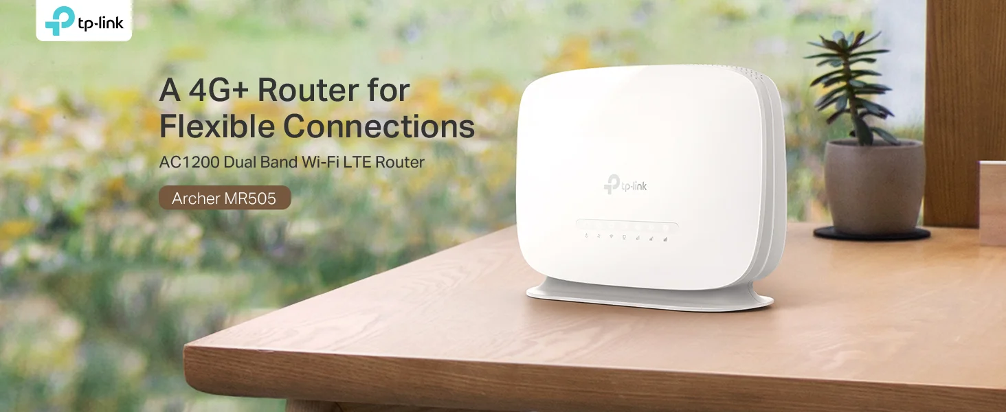 راوتر Wi‑Fi ‏4G+ Cat6 من TP-LINK Archer MR505 AC1200 مع منفذ جيجابت وفتحة SIM - Thumbnail 8