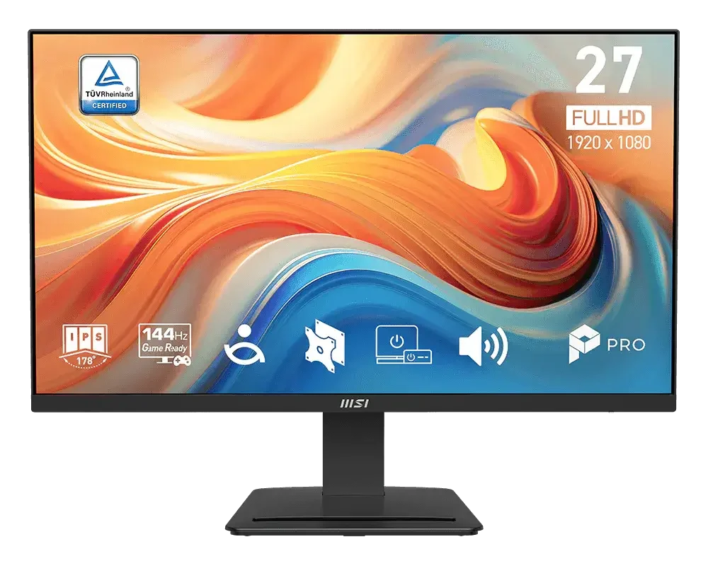 MSI PRO MP273 E14A 27-inch FHD IPS 144Hz 1ms Monitor with Built-in Speakers