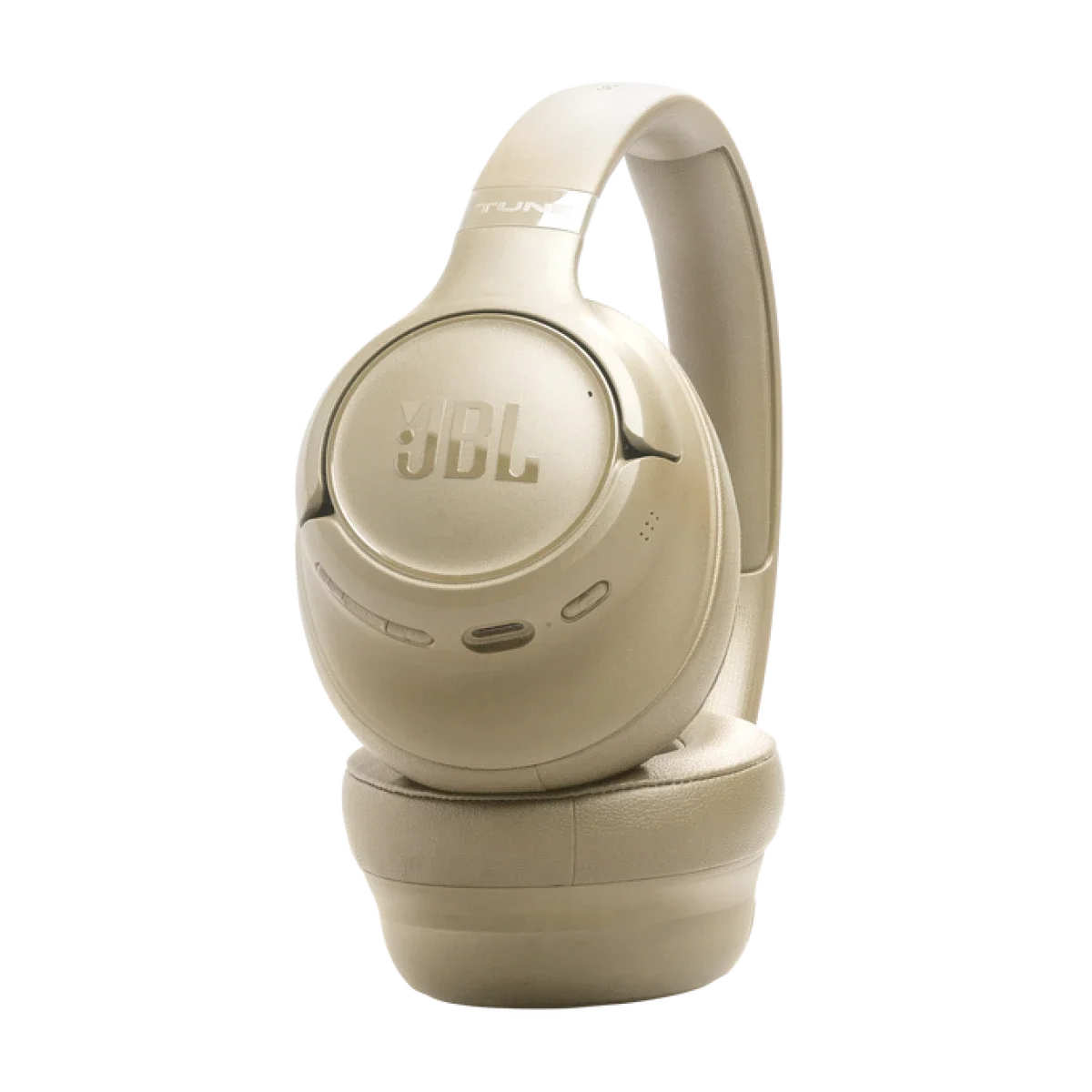 سماعات رأس JBL Tune 730BT لاسلكية فوق الأذن بصوت Pure Bass وبطارية 60 ساعة - بيج - Thumbnail 5