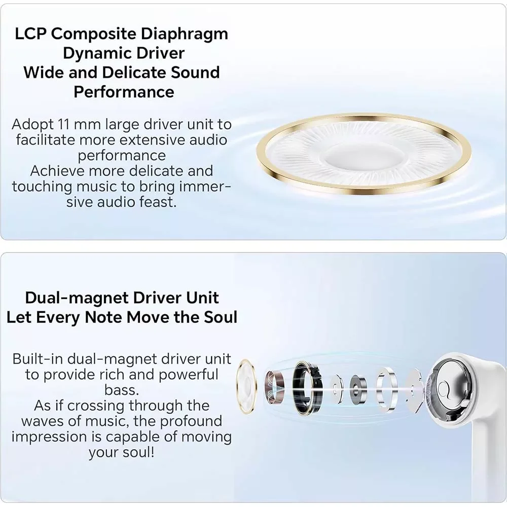 HONOR Choice X7e Earbuds with Active Noise Cancelling, White, ORF-ME00 - Thumbnail 3