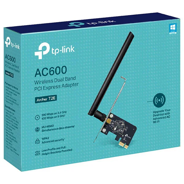 لاقط الواي فاي TP-LINK Archer T2E AC600 ثنائية النطاق PCI Express - Image 1