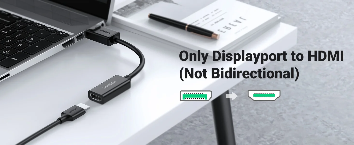 Ugreen 40362 DisplayPort Male to HDMI Female Adapter, 1080P 60Hz - Thumbnail 4