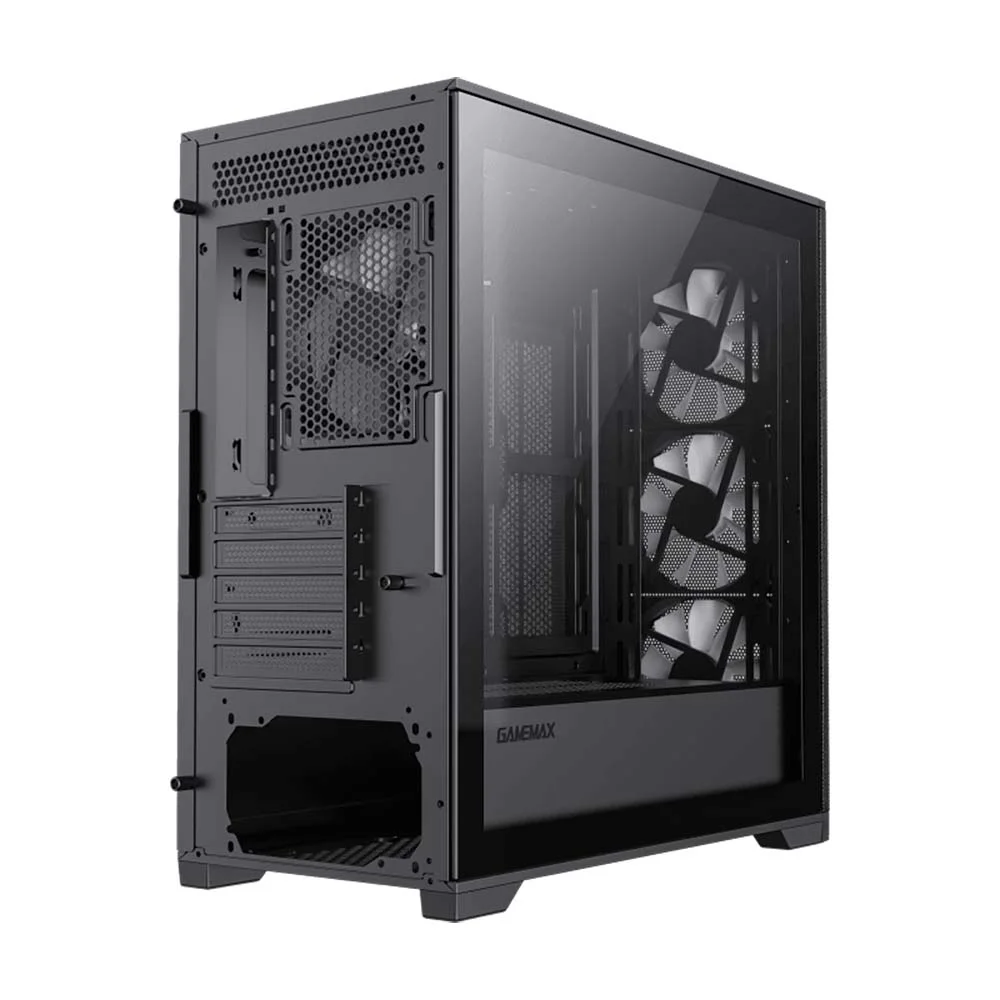 كيس كمبيوتر ألعاب GameMax Destroyer MB أسود بواجهة شبكية Micro-ATX - Image 4