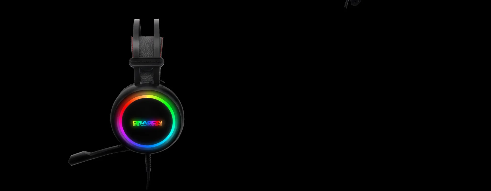 سماعة ألعاب Dragon War G-HS-012 بإضاءة RGB وصوت AUX 3.5 مم + USB للإضاءة، أسود - Image 7