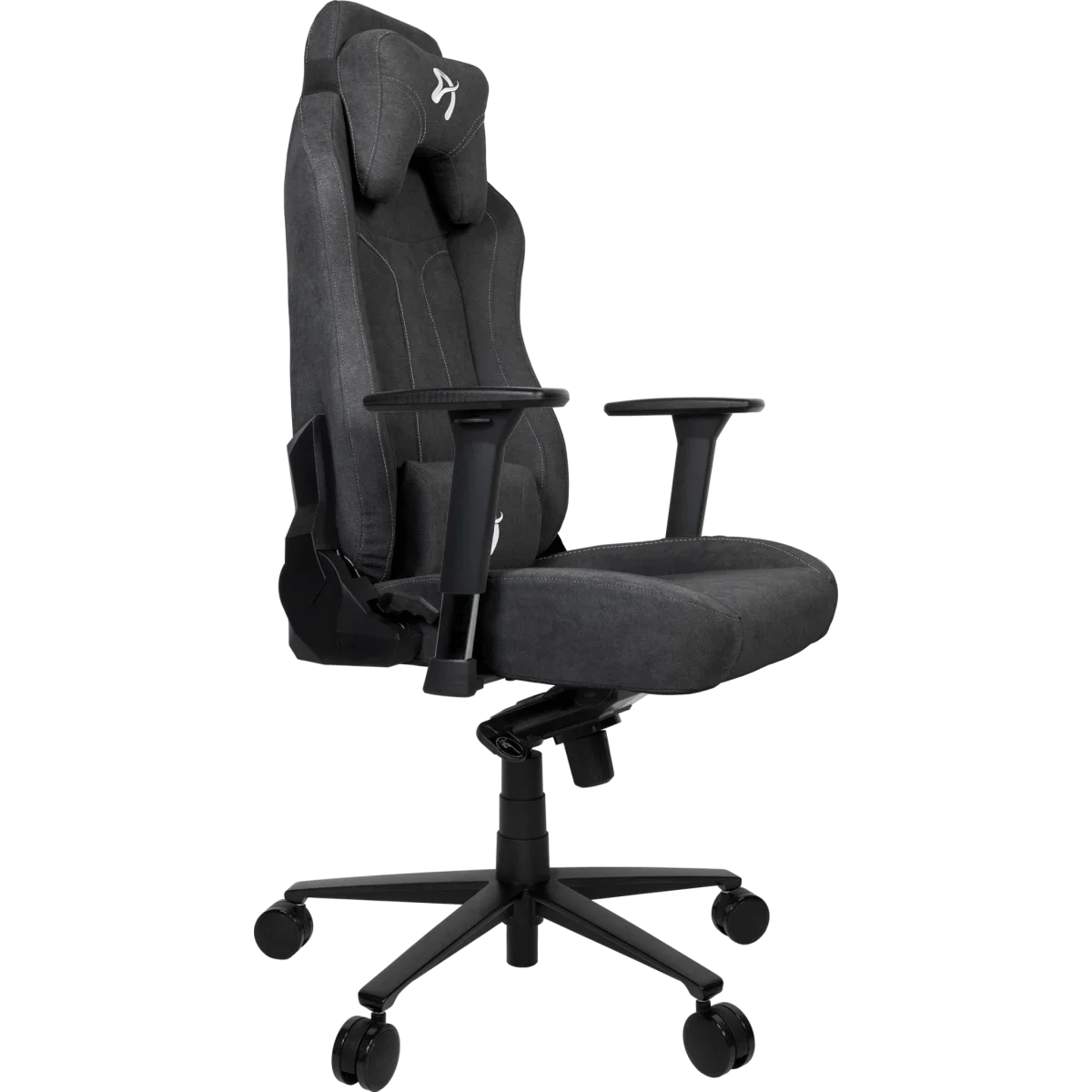 كرسي ألعاب Arozzi Vernazza Soft Fabric قماشي مع مساند ذراع 3D - رمادي داكن - Image 2
