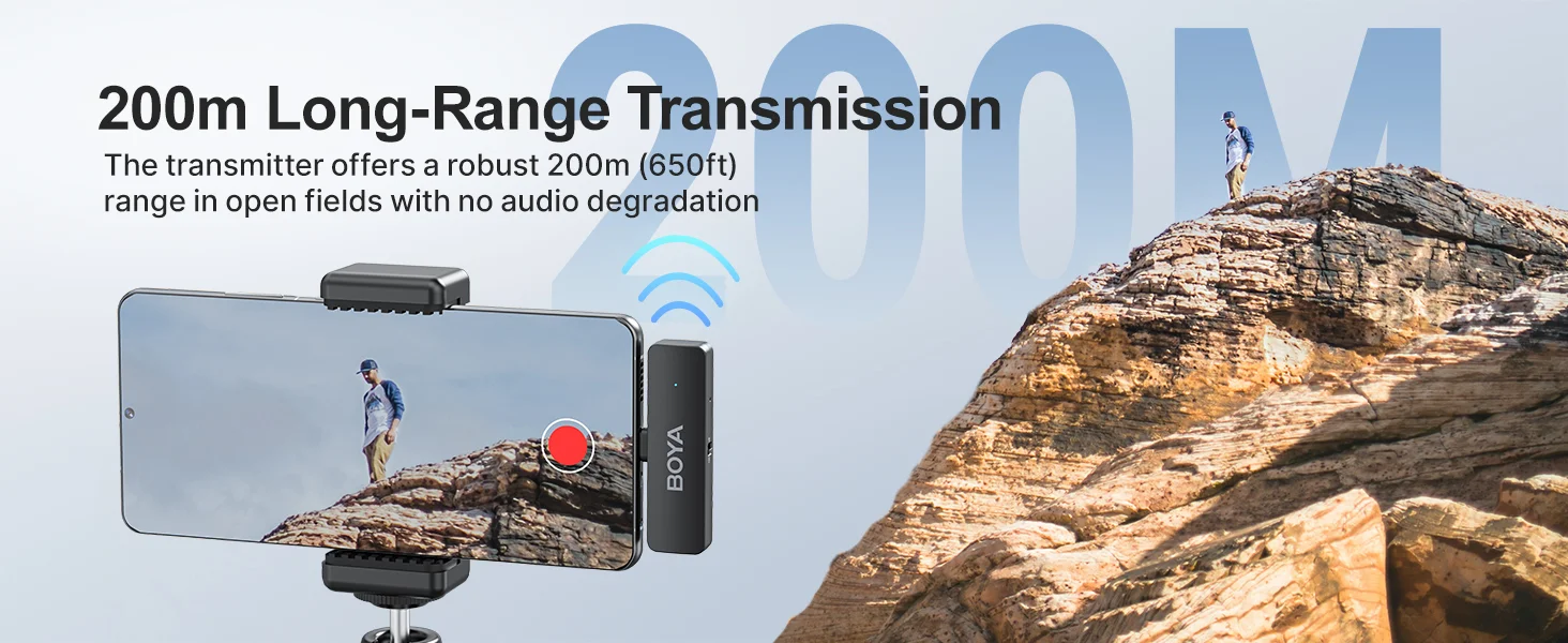 Boya BY-V4U 4-Channel Wireless Lavalier Microphone with USB-C Charging Case - Thumbnail 13