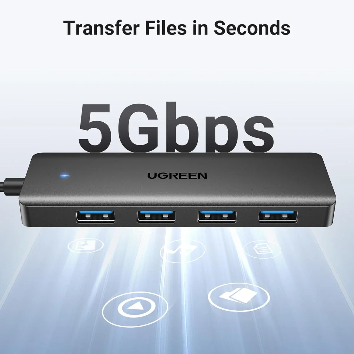 Ugreen USB 3.0 4-Port Ultra-Slim USB-A Hub for Laptop & PC - Thumbnail 3