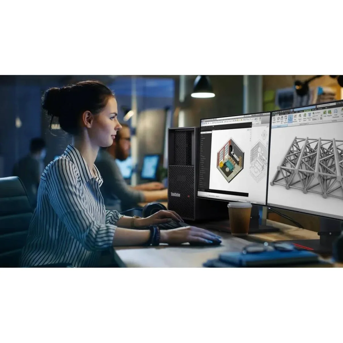 محطة عمل Lenovo ThinkStation P3 Tower Gen 2 بمعالج Intel Core Ultra 7 265K وذاكرة 16GB وتخزين 512GB SSD أسود - Image 6