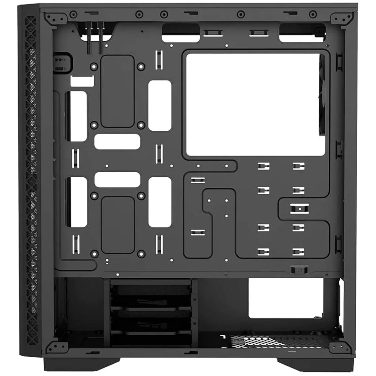 DeepCool MATREXX 50 Mid-Tower Gaming Case with Tempered Glass and 4 ARGB Fans - Black - Image 6