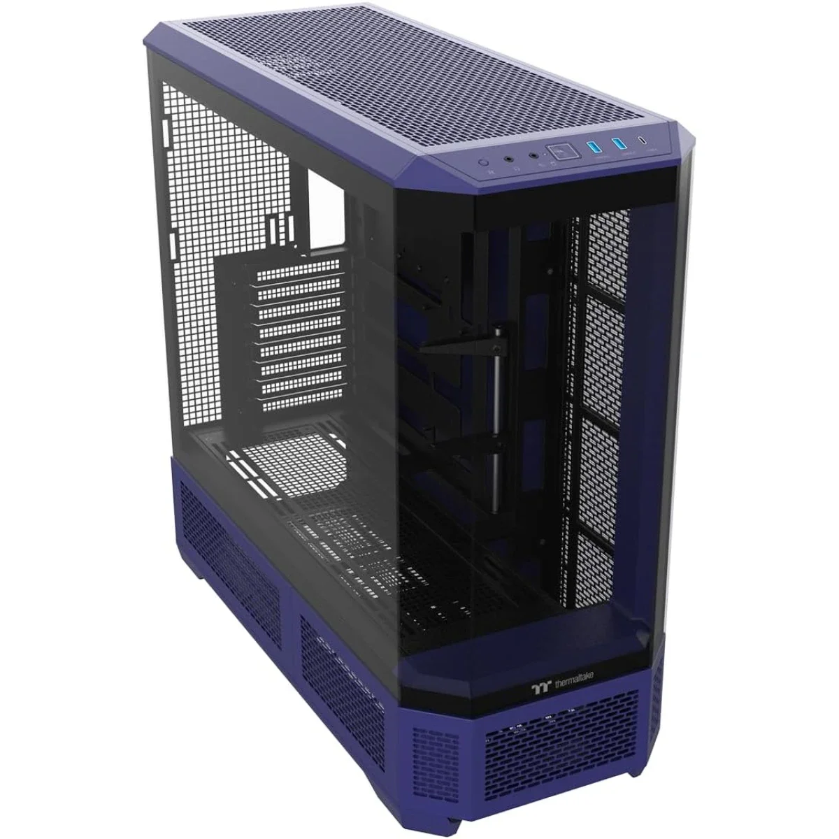 هيكل كمبيوتر Thermaltake View 600 TG فل تاور مع دعم رادياتير 420 مم و6.0 إنش LCD Panel Kit - Future Dusk - Image 2