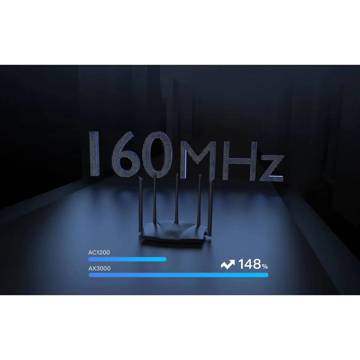 Tenda TX12 Pro v2.0 AX3000 Dual-Band Gigabit Wi-Fi 6 Router, 2976Mbps, Dual-Core 1.3GHz - Thumbnail 4