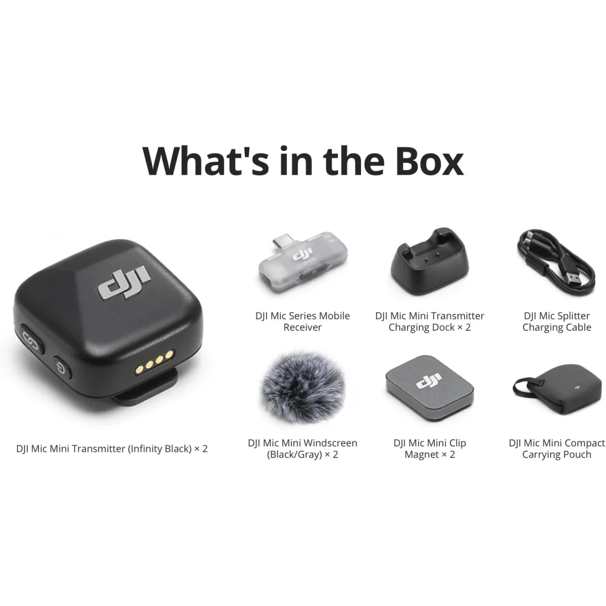 DJI Mic Mini Wireless Lavalier Microphone Kit (2 TX + 1 Mobile RX), 300m - Thumbnail 7