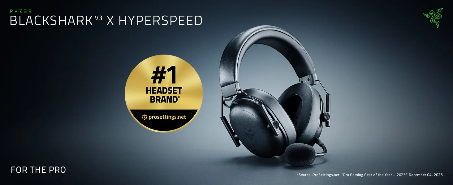 Razer BlackShark V3 X HyperSpeed Wireless Gaming Headset, 50mm Drivers, 70Hr Battery, Black - Thumbnail 9