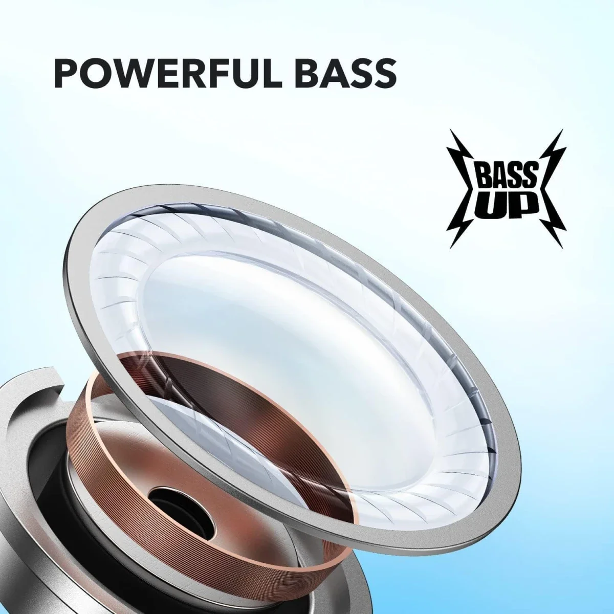 سماعات أذن لاسلكية بالكامل Anker Soundcore R50i بمشغلات باس 10 مم وبلوتوث 5.3 ووقت تشغيل 30 ساعة، أبيض - Image 2