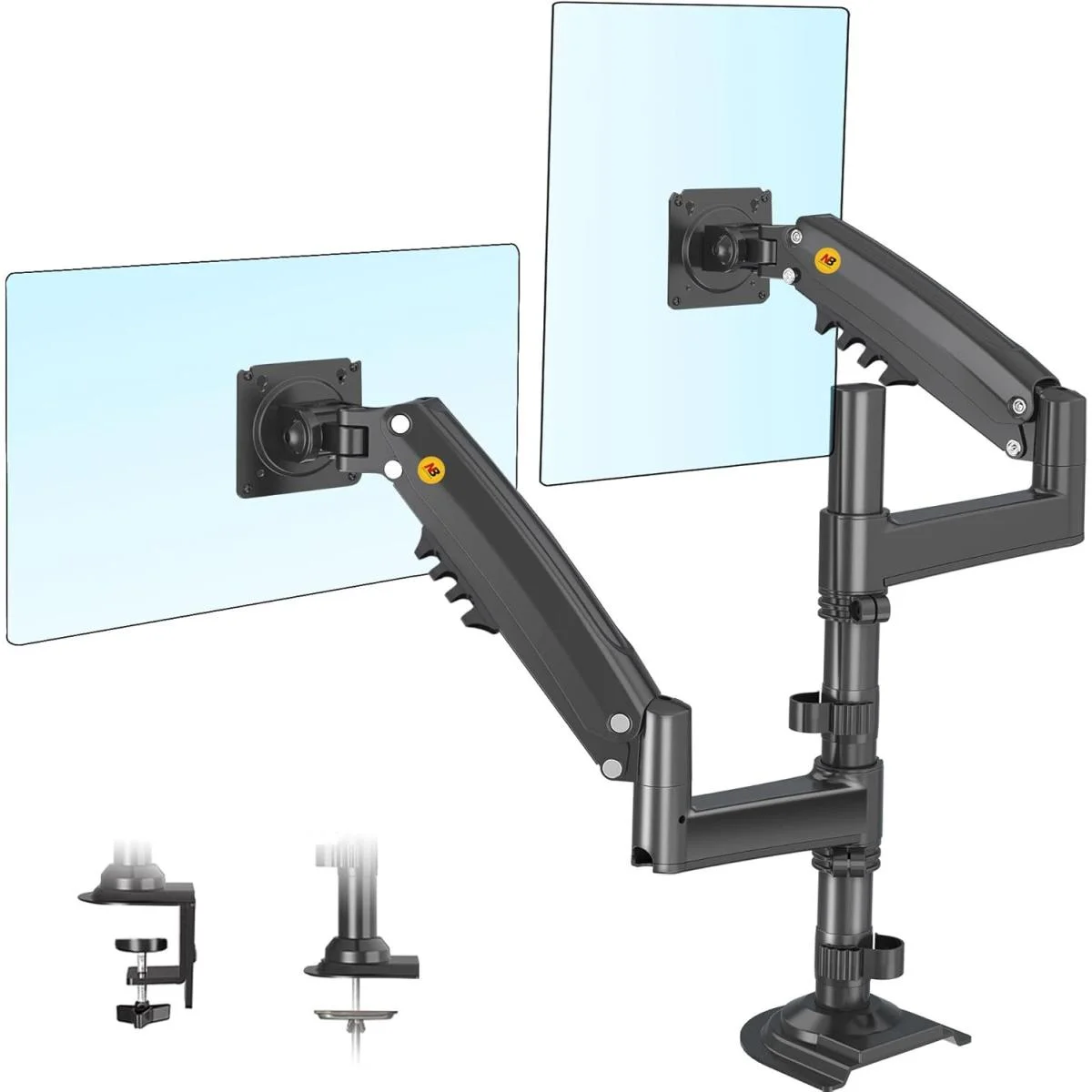 North Bayou NB H180 Dual Monitor Desk Mount Arm for 17-27 Inch Screens