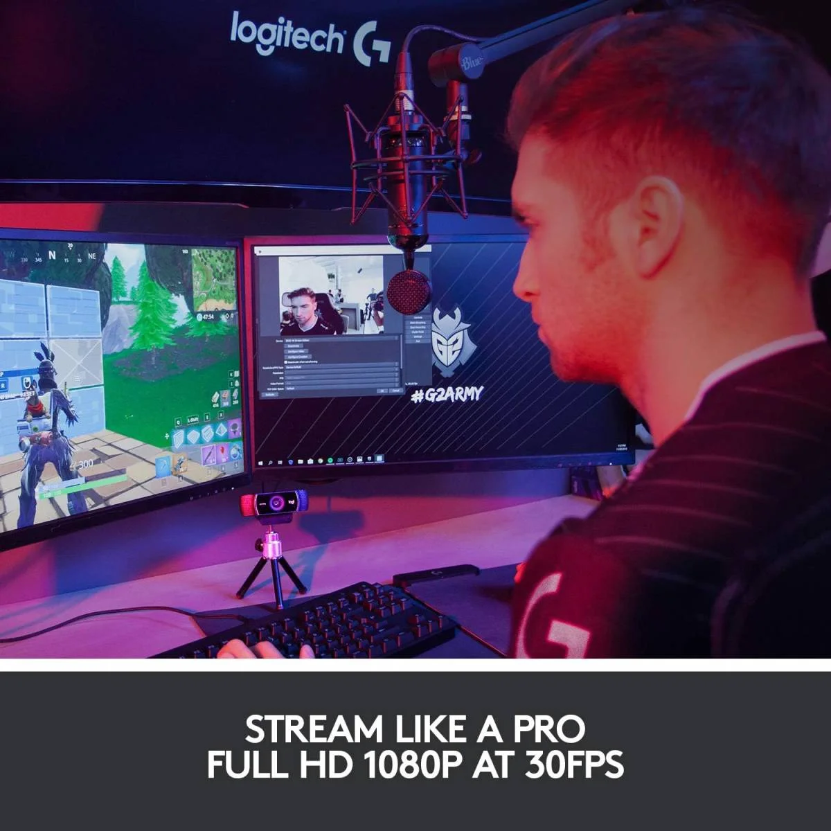 كاميرا ويب Logitech C922 Pro Stream بدقة 1080P Full HD - Thumbnail 5