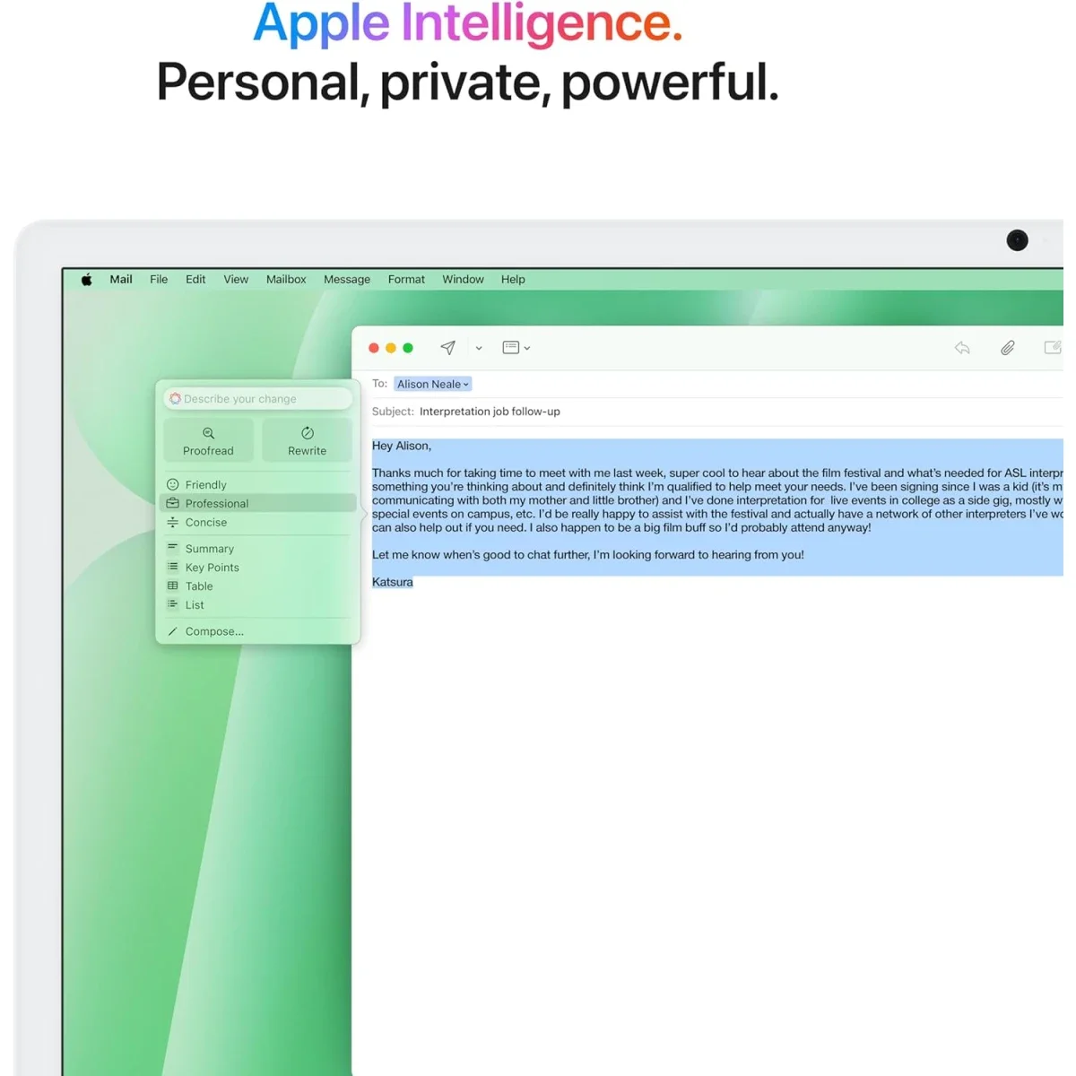 كمبيوتر الكل في واحد Apple iMac (2024) بمعالج M4‏ 10 أنوية وكرت شاشة 10 أنوية، 512GB/16GB، شاشة Retina 4.5K قياس 24 إنش - أخضر - Thumbnail 3